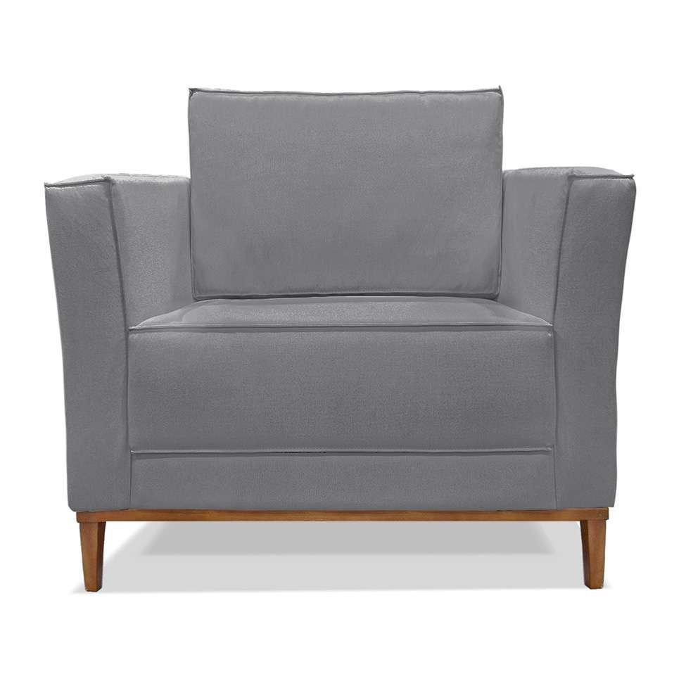 Poltrona Potenza Linho Cinza - 5