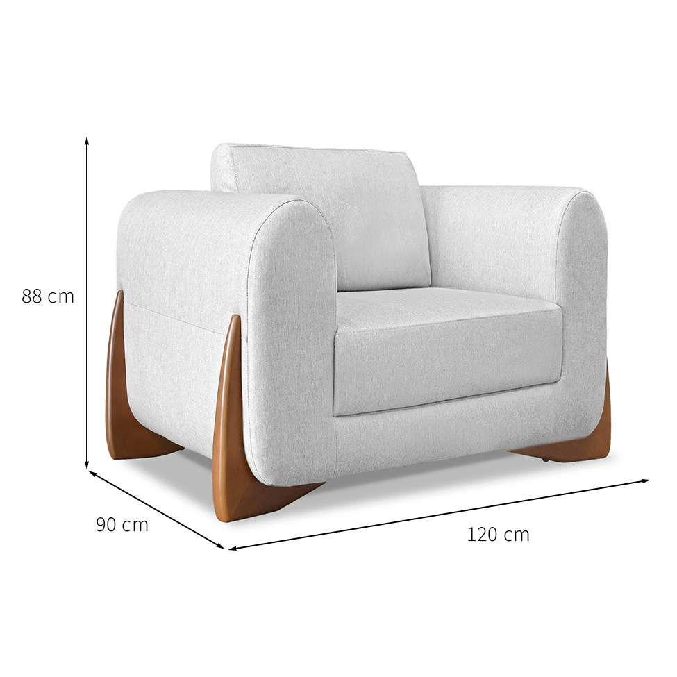 Poltrona Yves Linho Grigio - 3