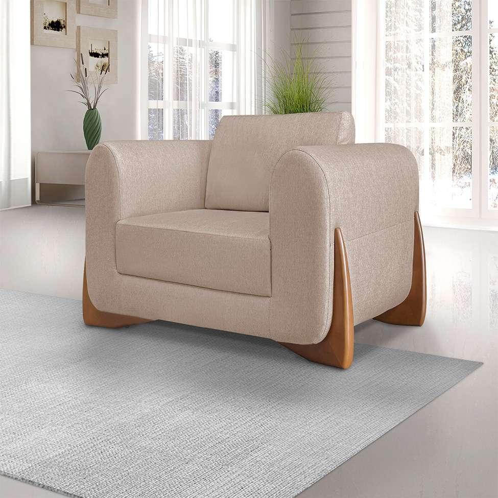 Poltrona Yves Linho Areia - 2