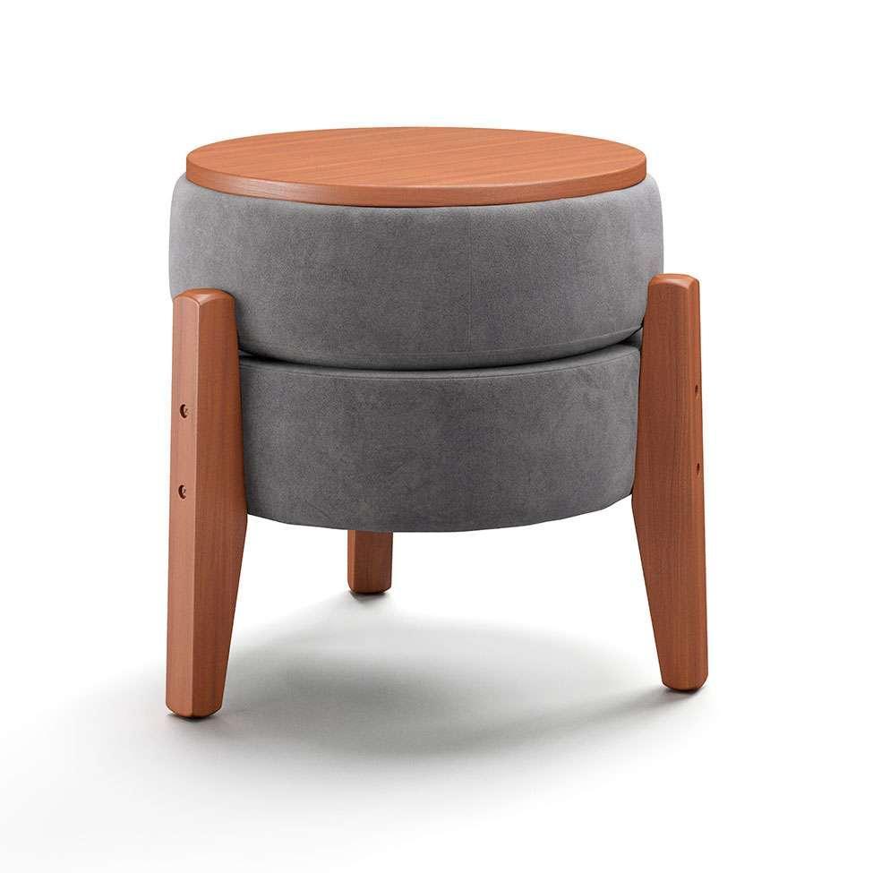 Puff Frapê Suede Grafite 47 cm - 2