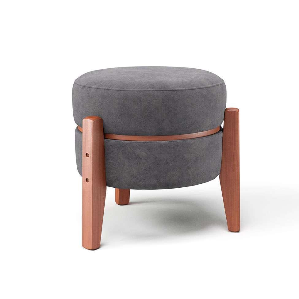 Puff Frapê Suede Grafite 47 cm - 6