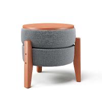 Puff Frapê Linho Cinza 47 cm - 2