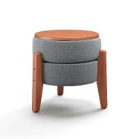 Puff Frapê Linho Cinza 47 cm - 8