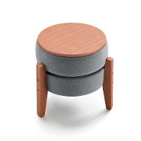 Puff Frapê Linho Cinza 47 cm - 9