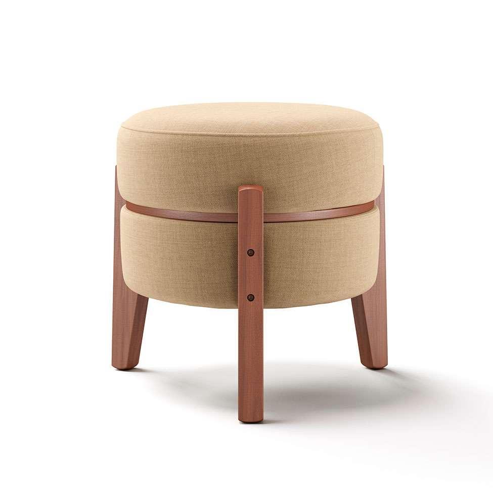 Puff Frapê Linho Bege 47 cm - 6