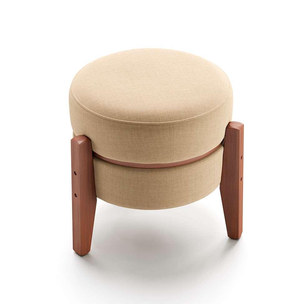 Puff Frapê Linho Bege 47 cm - 7