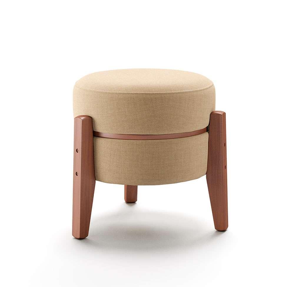 Puff Frapê Linho Bege 47 cm - 8