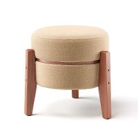 Puff Frapê Linho Bege 47 cm - 5