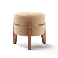 Puff Frapê Linho Bege 47 cm - 6