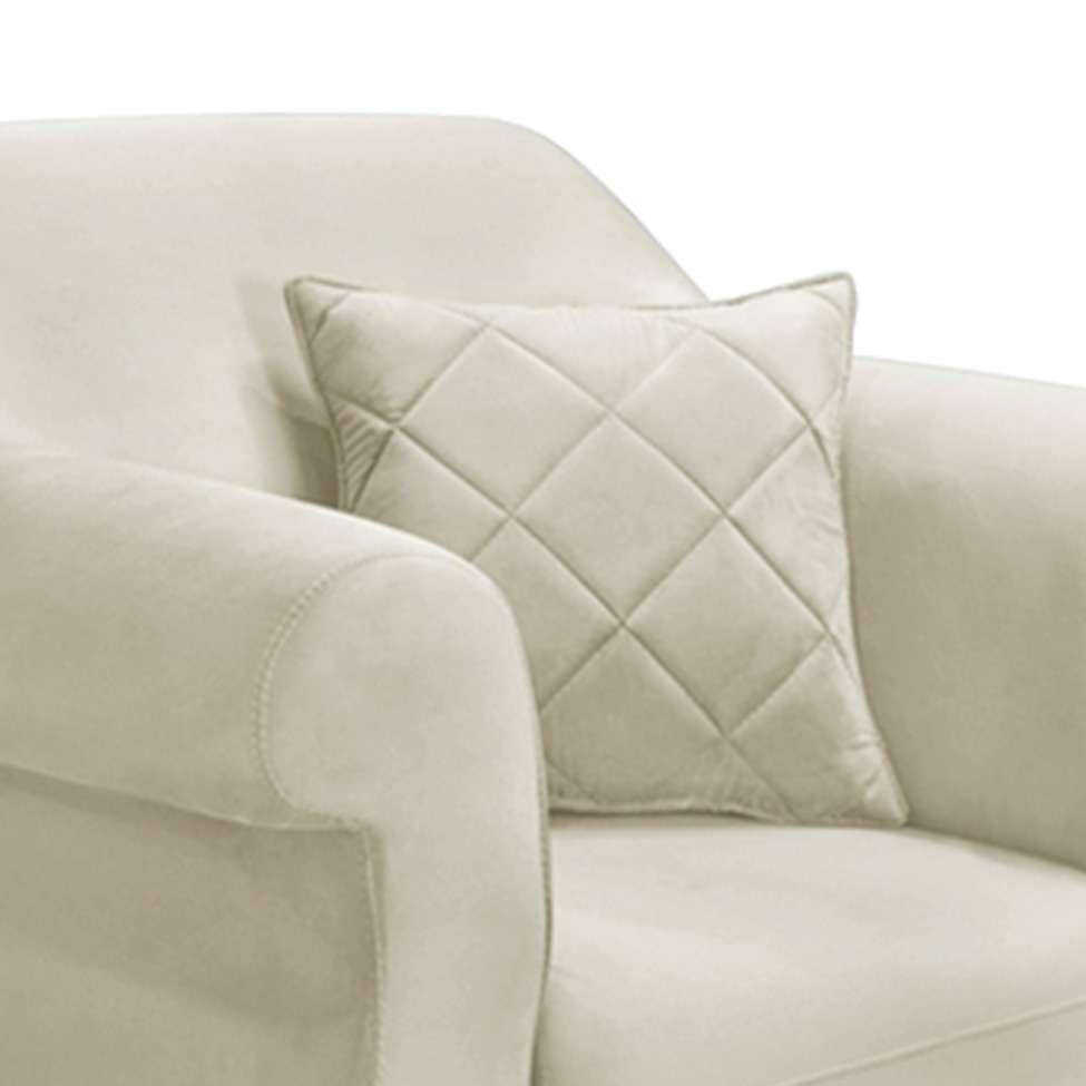 Poltrona Abruzzo Veludo Bege - 8