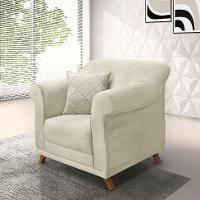 Poltrona Abruzzo Veludo Bege - 2