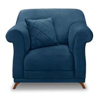 Poltrona Abruzzo Veludo Azul Marinho - 5