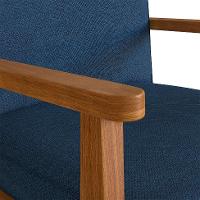 Poltrona Julia Poliéster Azul Marinho e Nogueira - 8