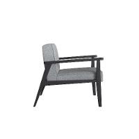 Poltrona Julia Algodão Cinza e Preta - 5