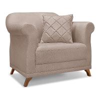 Poltrona Abruzzo Linho Areia - 1