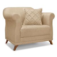 Poltrona Abruzzo Linho Dourada - 1