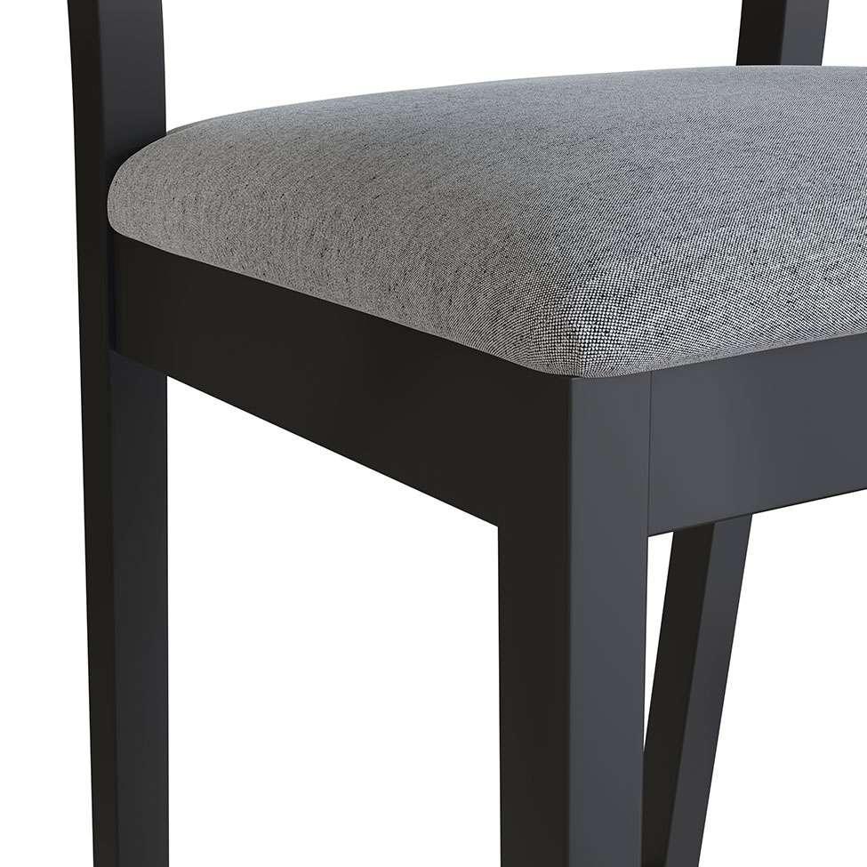 Banqueta Manu Algodão Cinza e Preta - 7