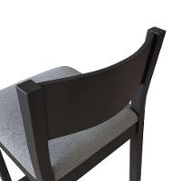 Banqueta Manu Algodão Cinza e Preta - 8