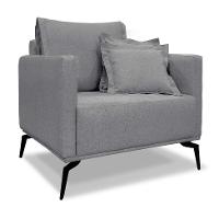 Poltrona Lazio Linho Cinza - 1