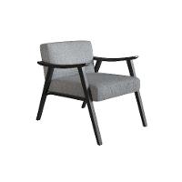 Poltrona Ravena Algodão Cinza e Preta - 2