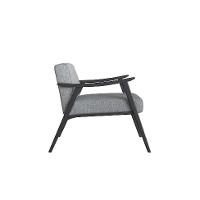 Poltrona Ravena Algodão Cinza e Preta - 5