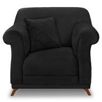 Poltrona Abruzzo Suede Preta - 5