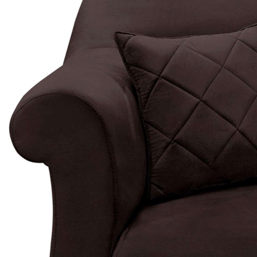 Poltrona Abruzzo Suede Café - 8