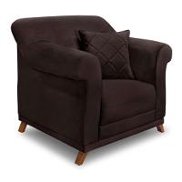 Poltrona Abruzzo Suede Café - 1