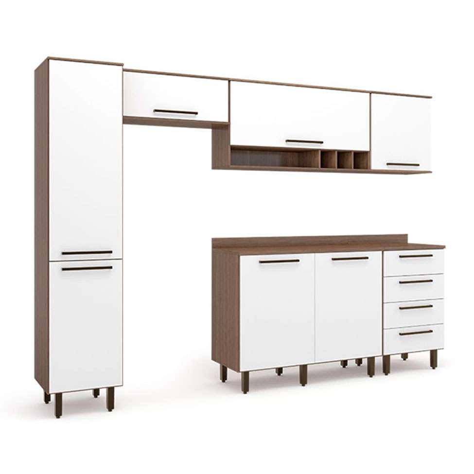 Cozinha Compacta Evolution 7 PT 4 GV Branco e Tannat - 2
