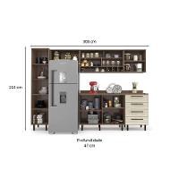 Cozinha Compacta Evolution 7 PT 4 GV Branco e Tannat - 3