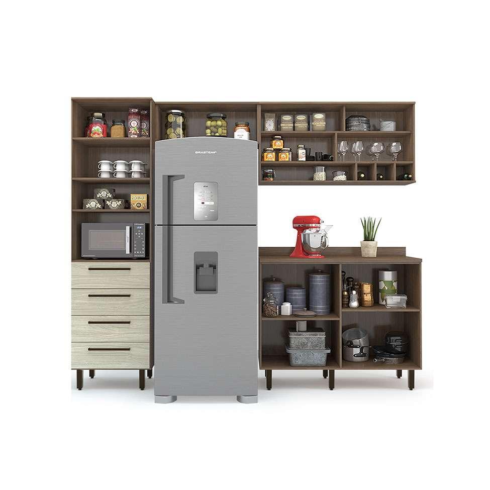 Cozinha Compacta Evolution 5 PT 4 GV Legno e Crema - 4