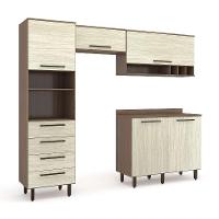 Cozinha Compacta Evolution 5 PT 4 GV Legno e Crema - 2