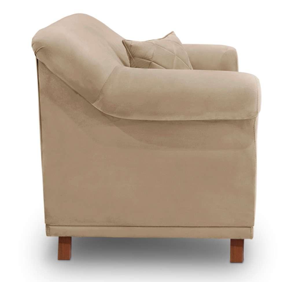 Poltrona Abruzzo Suede Bege - 6