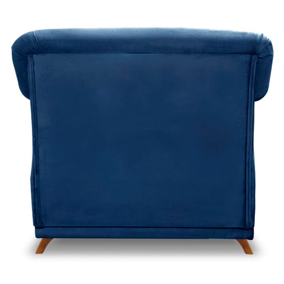 Poltrona Abruzzo Suede Azul Marinho - 7
