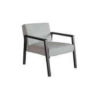 Poltrona Slim Poliéster Cinza Claro e Preta - 2