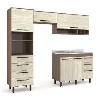 Cozinha Compacta Evolution 5 PT 7 GV Legno e Crema - 2
