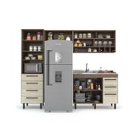 Cozinha Compacta Evolution 5 PT 7 GV Legno e Crema - 4