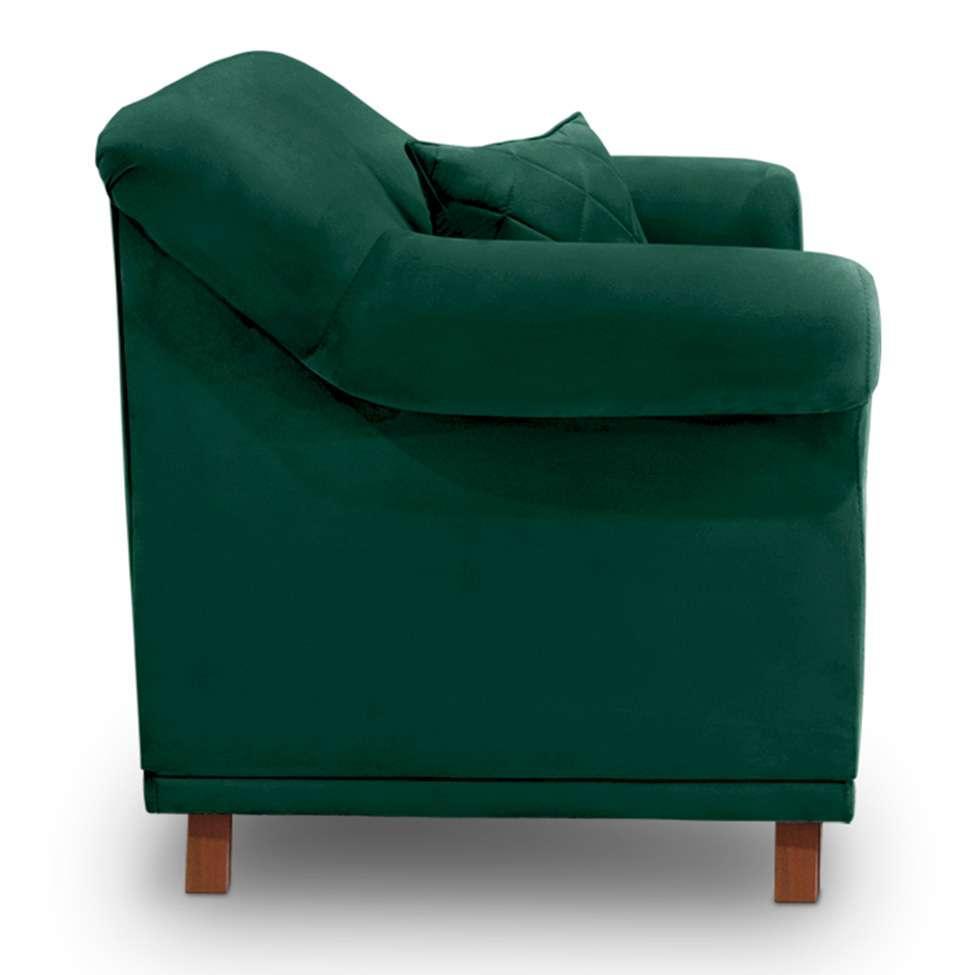 Poltrona Abruzzo Veludo Verde Floresta - 6
