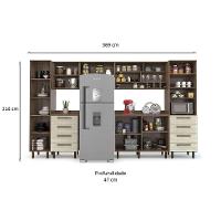 Cozinha Compacta Evolution 8 PT 8 GV Legno e Crema - 3