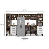 Cozinha Compacta Evolution 8 PT 8 GV Branco e Tannat - 3