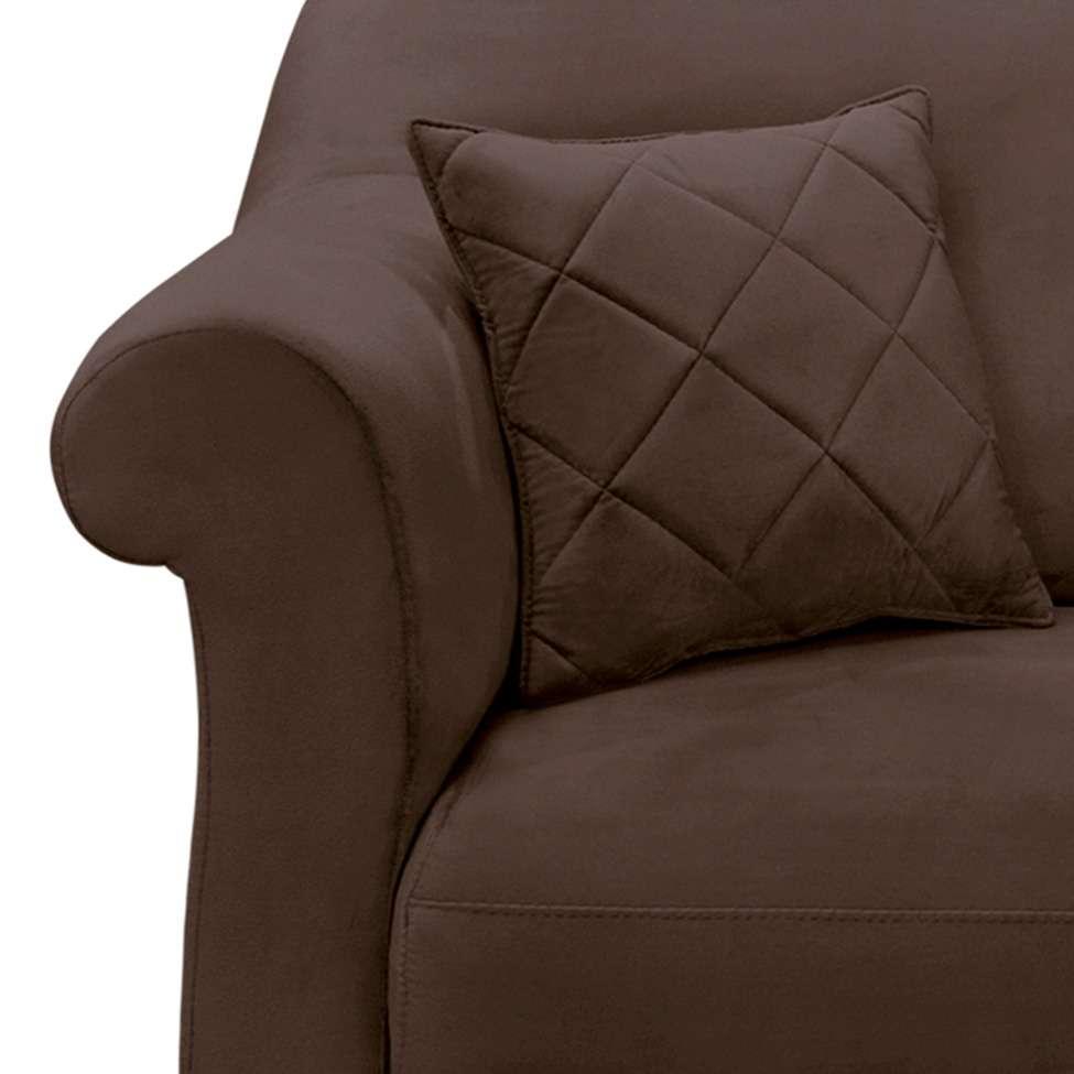 Poltrona Abruzzo Veludo Marrom - 8