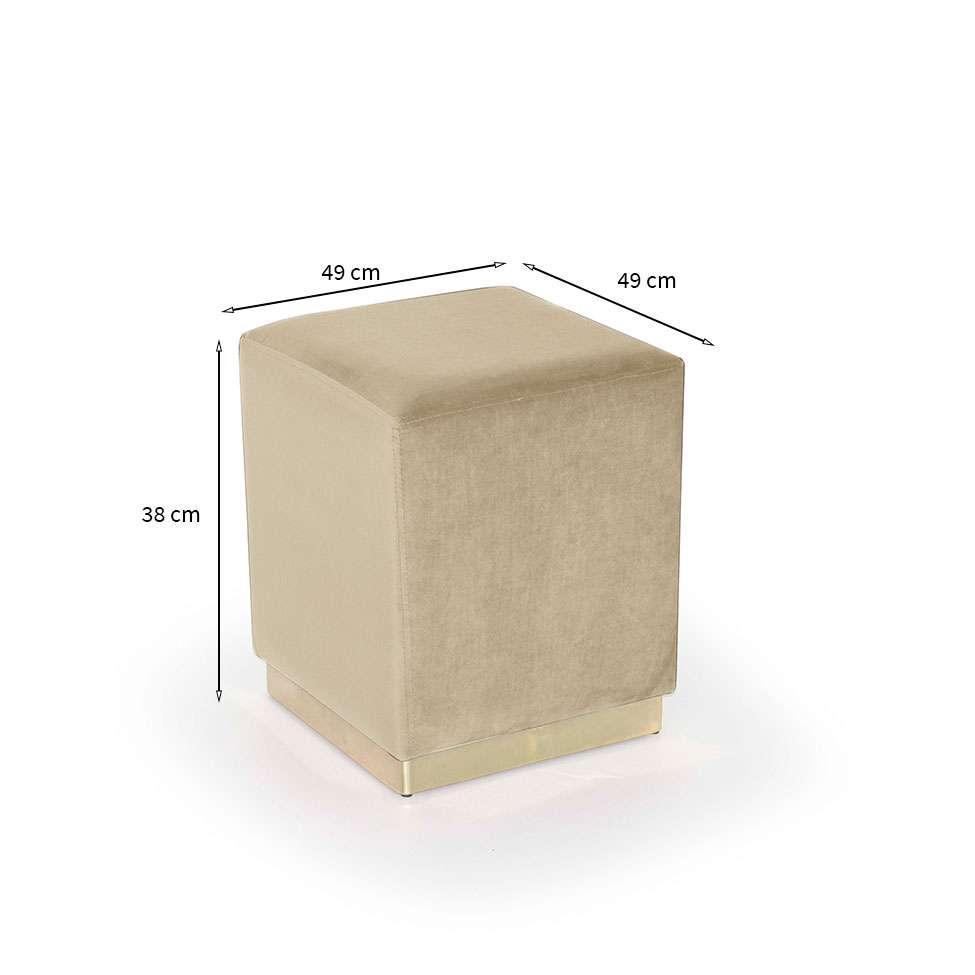 Puff Diks Veludo Creme - 3