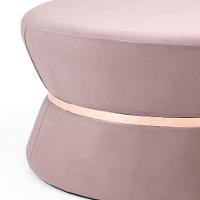 Puff Fritz Veludo Rosa e Rose - 2