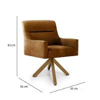 Poltrona Angel Veludo Laranja e Marrom - 3