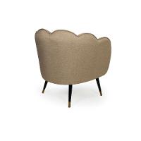 Poltrona Ariel Pé Palito Linho Bege e Preta