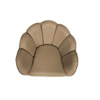 Poltrona Ariel Pé Palito Linho Bege e Preta - 5