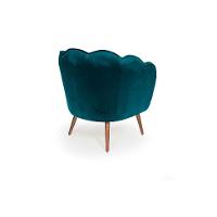 Poltrona Ariel Pé Palito Veludo Turquesa e Cobre - 5