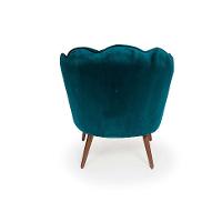 Poltrona Ariel Pé Palito Veludo Turquesa e Cobre - 6