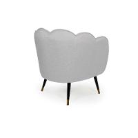 Poltrona Ariel Pé Palito Linho Creme e Preta - 5