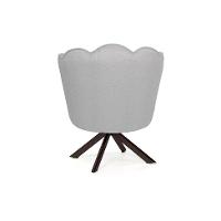 Poltrona Ariel Giratória Linho Creme e Chocolate - 6